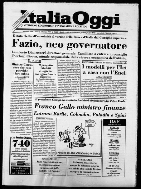 Italia oggi : quotidiano di economia finanza e politica